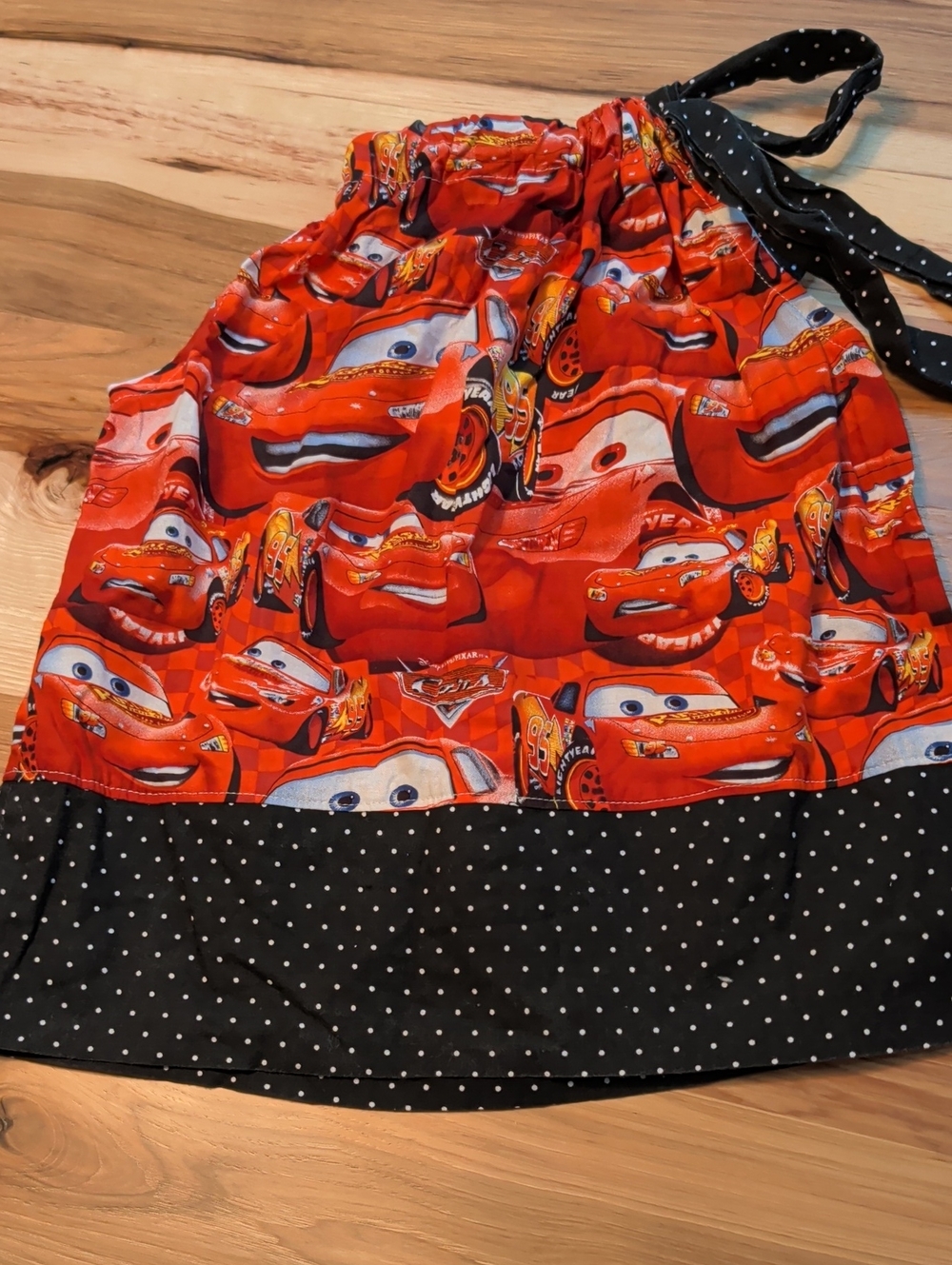 Girls' Red Lightning McQueen Print Pillowcae Dress